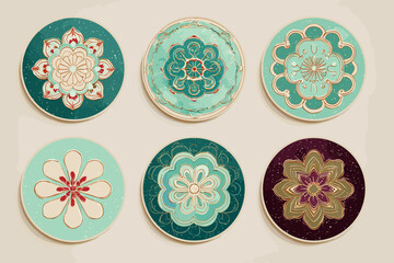 Oriental Mint Blossom Ornament Set