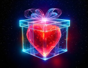 heart in the night sky