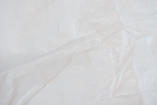 Crumpled white paper texture png overlay effect, transparent background
