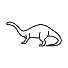 Diplodocus line icon vector design in trendy style