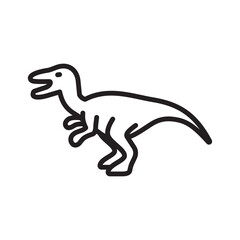 Deinonychus icon line vector design in trendy style