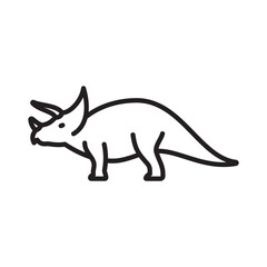 Triceratops icon line vector design in trendy style