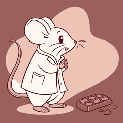 Cute cartoon bunny with a big smile holding a piece of cheese illustration vector