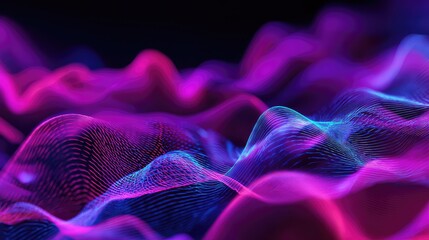 Abstract digital sound wave showing data visualization