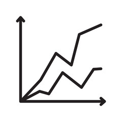 Market chart statistics icon design in trendy style