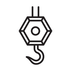 Industrial hook icon vector design in trendy style