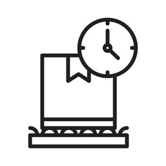 Machine operating hours icon vector design in trendy style