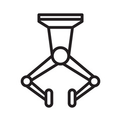 Automatic clamping machine vector icon design with trendy style