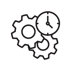 Operational working hours icon vector design in trendy style
