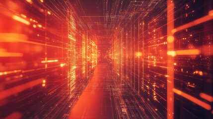 Digital data tunnel cyberspace network transmitting information