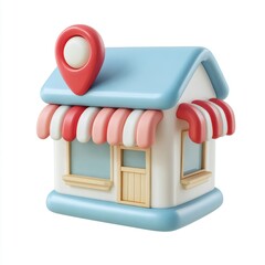 house icon 3d shop