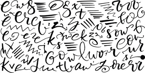 seamless vector pattern with letters and numbers