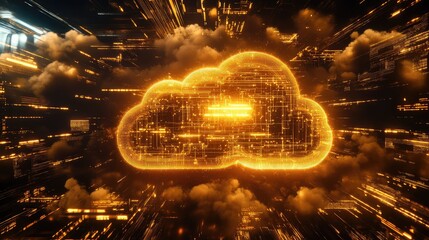 Digital cloud computing infrastructure with abstract circuits and data stream