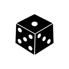 Minimalist Dice Icon for Gaming and Casino Themes.