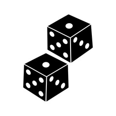 Simple Dice Illustration in Clean Vector Style.