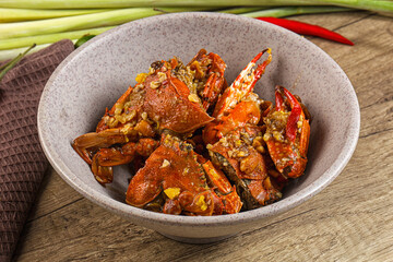 Steamed Spider crab Claws in tamatind sauce