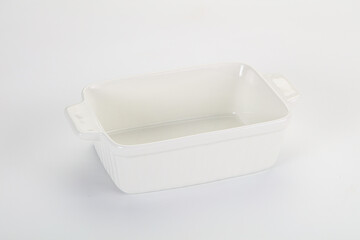 White ceramic empty bowl dishware