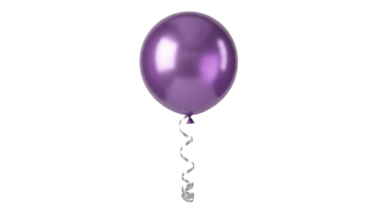 Single Purple Balloon (PNG, Transparent Background)