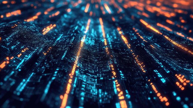 Digital waves spreading data across abstract network