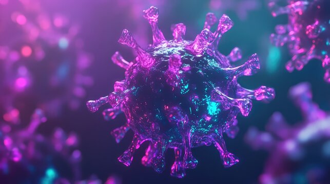 Coronavirus covid 19 virus particles causing global pandemic