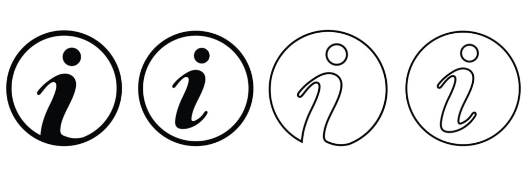 information icon, info symbol. hint information. vector illustration. Information sign icon. Info symbol. Info and Faq icon. Info icons set. Info button. . Black info button. Info symbol. Vector EPS 