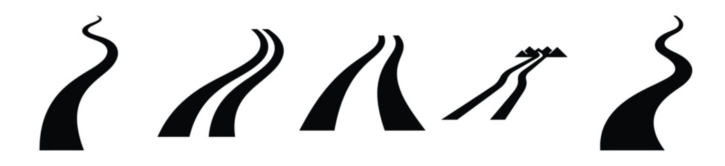 snow trail vector design with black silhouette and white background © Pallobroy