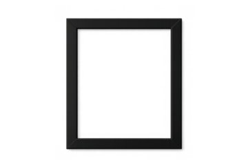 Empty black rectangular border frame for presentation, showcasing, and various design mockups on a transparent background