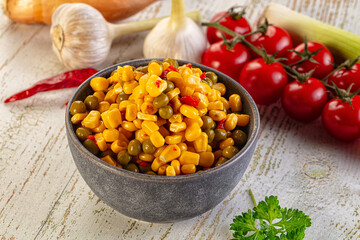 Mexican vegetable mix - corn, pepper and peas