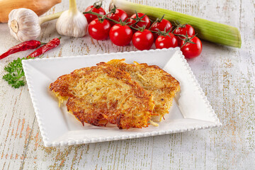 Golden fried potato pancake - Draniki