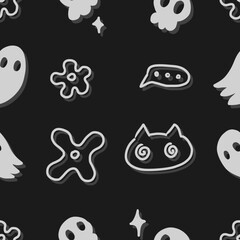 seamless ghost pattern