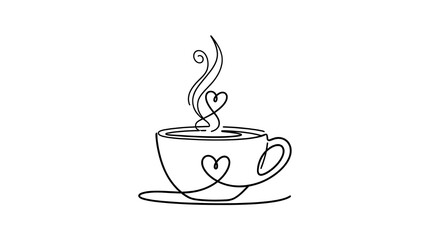 cup of coffee with steam