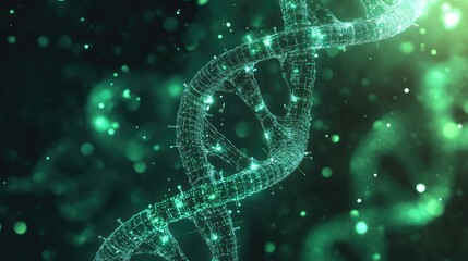 Dna helix structure representing science technology and genetics