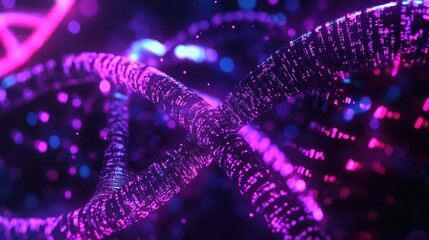 Dna digital structure connecting data points genetics concept