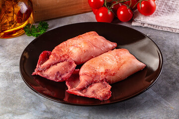 Delicous roasted calamari with protein