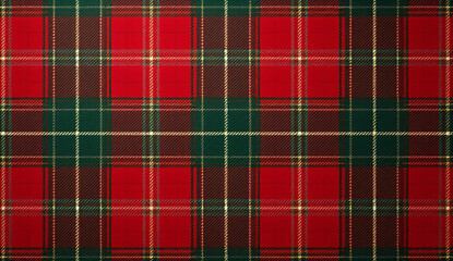 Classic Christmas Plaid Tartan Fabric Texture