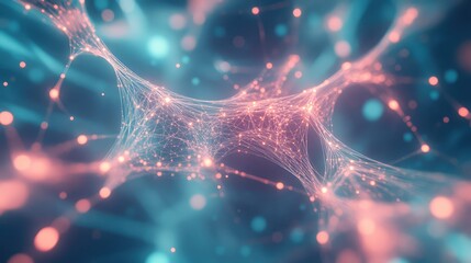 Neural network forming intricate connections transmitting data flow