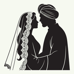  silhouette south  marrige couple wedding 