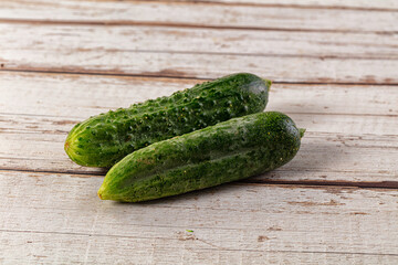 Raw fresh ripe green cucucmbers