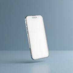 Floating Modern Smartphone Mockup with Blank Screen