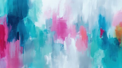Abstract colorful background with blue and pink brush strokes