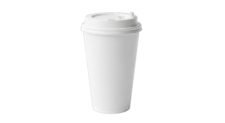 White Paper Coffee Cup isolated on a transparent background