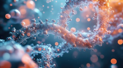 Dna helix structure representing genetic science research
