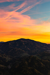 Sonnenuntergang Rennfeld - Hochsteiermark - Österreich - Saharastaub - Abendrot - Herbst