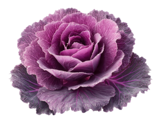 A purple flower with a green stem