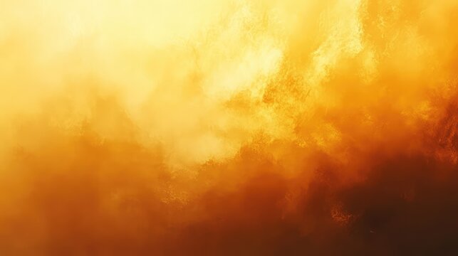 Golden yellow abstract fire smoke cloud texture background