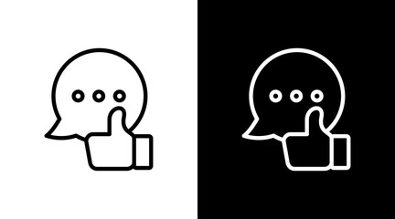 Good Communication White Icon Set Design