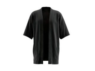 A black jacket with a black design on it