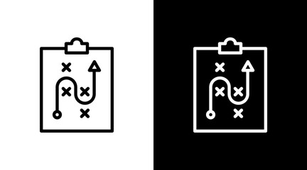 Strategy White Icon Set Design