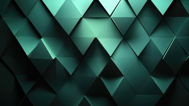 Green abstract geometric pattern creating dynamic background texture