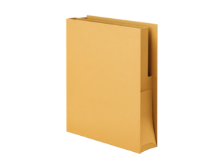 A brown folder with a white border
